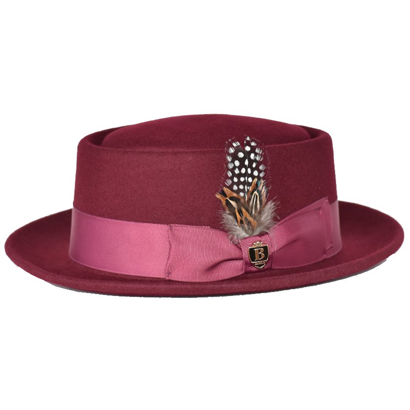 Tienda Timeless Classic Wool Pork Pie - Burgundy