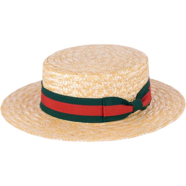 6 ColorsStraw Boater Hat Handmade in Italy
