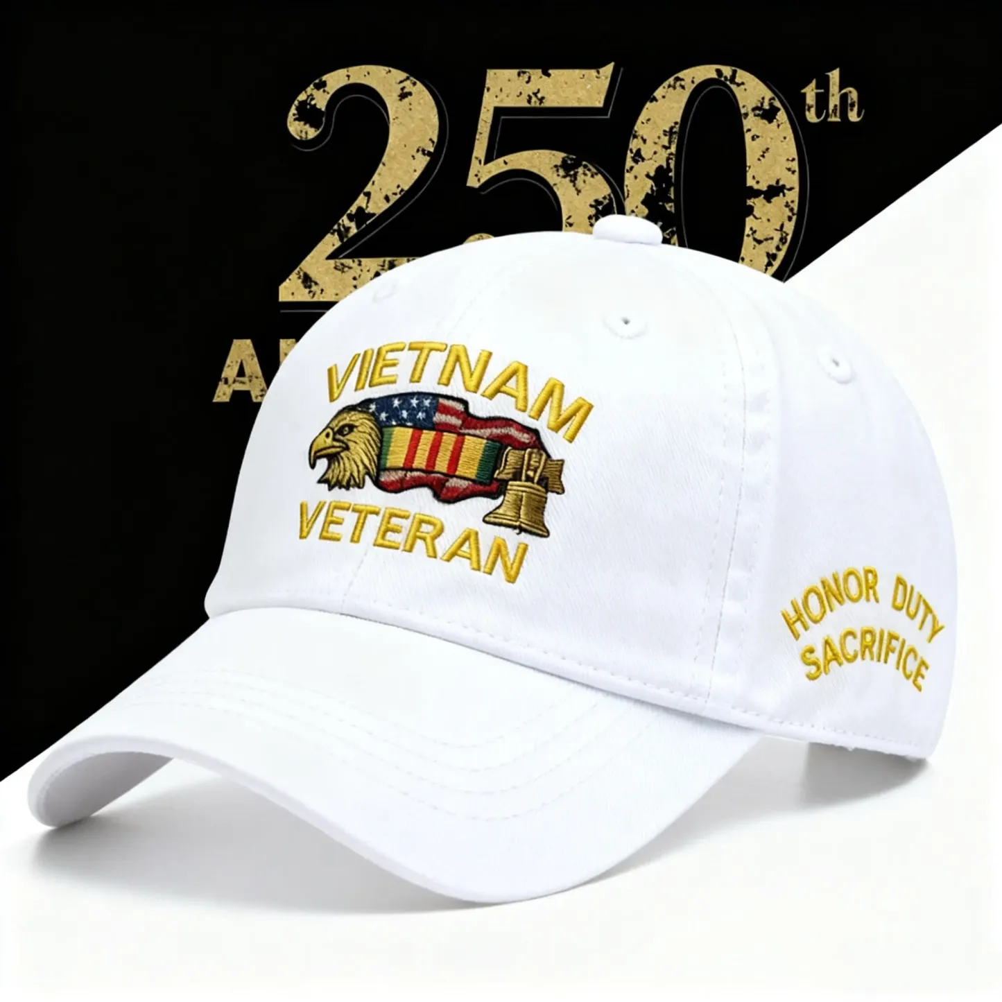 U.S. Navy 250th Anniversary Commemorative Hat – 1775–2025 Veterans Tri