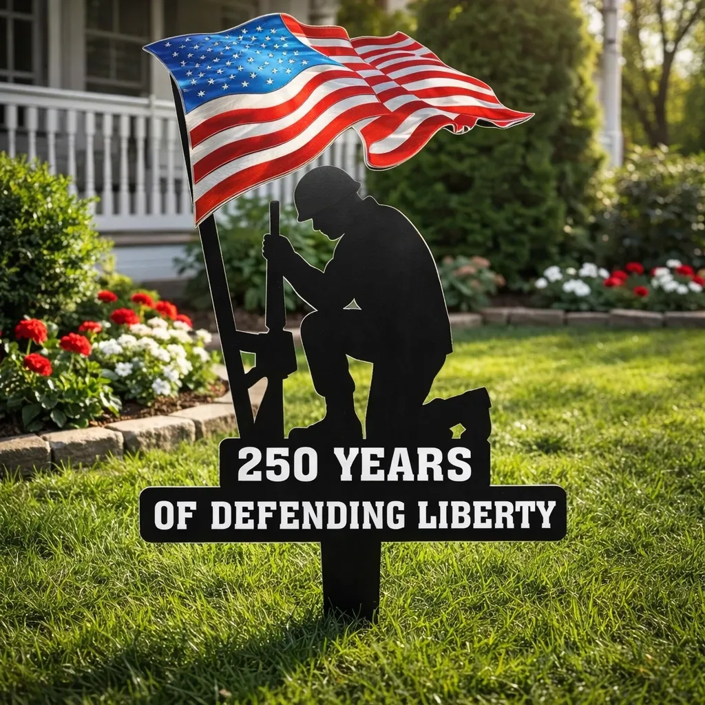  250 Years of Defending Liberty Metal Garden Stake