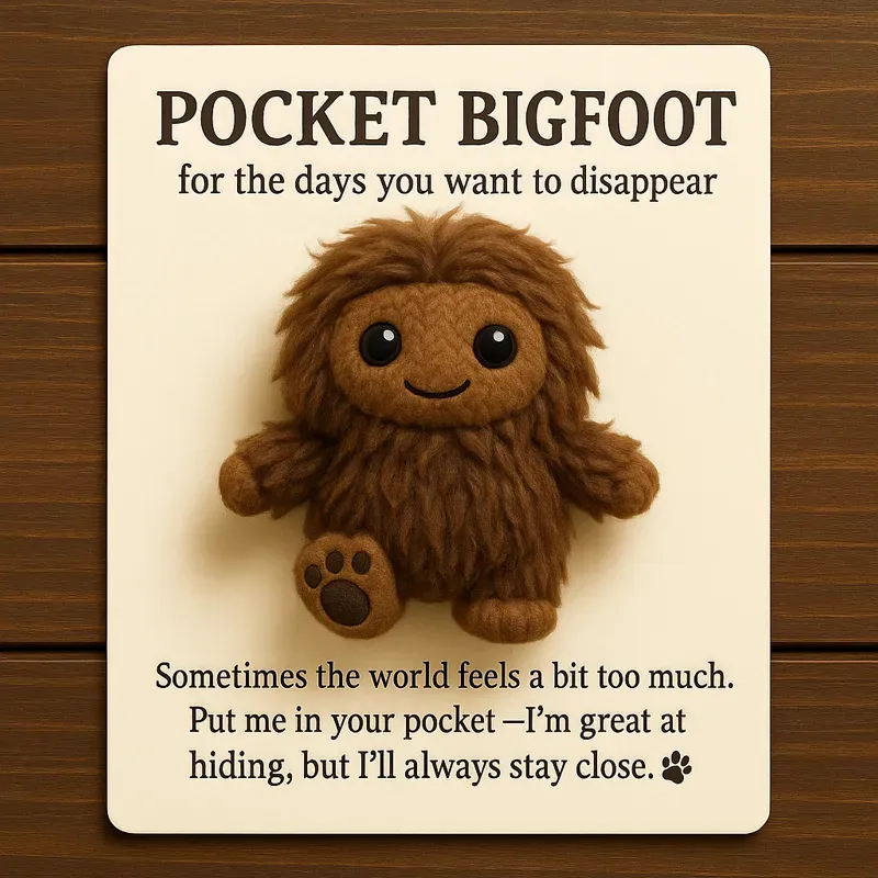 🐾🎁Pocket Bigfoot – Your Furry Little Encourager