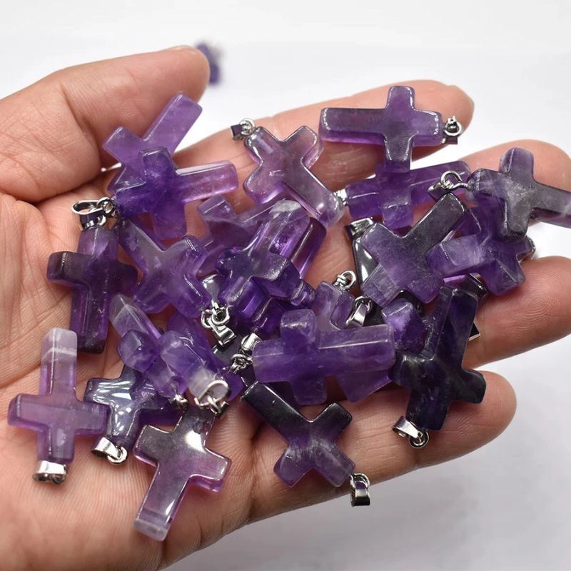 Handmade Crystal Cross Healing Heart - 🙏🏻Amen(𝟐9 𝐢𝐧 𝐬𝐭𝐨𝐜𝐤)