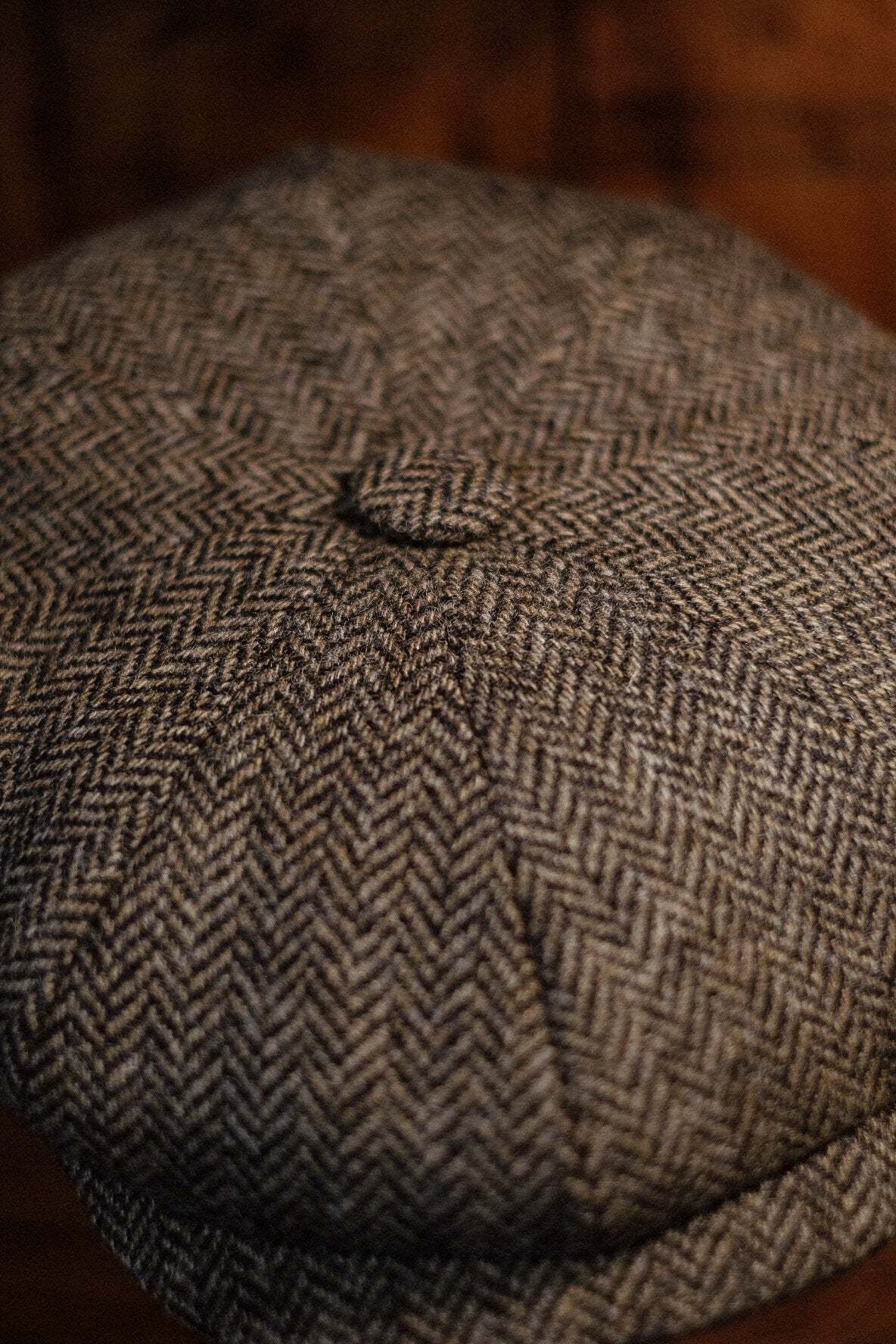 Gower Baker Boy - (Mid-Width) Light Brown Herringbone