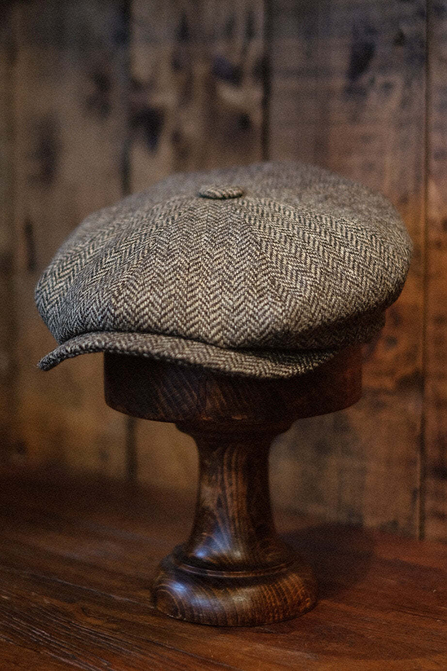 Gower Baker Boy - (Mid-Width) Light Brown Herringbone