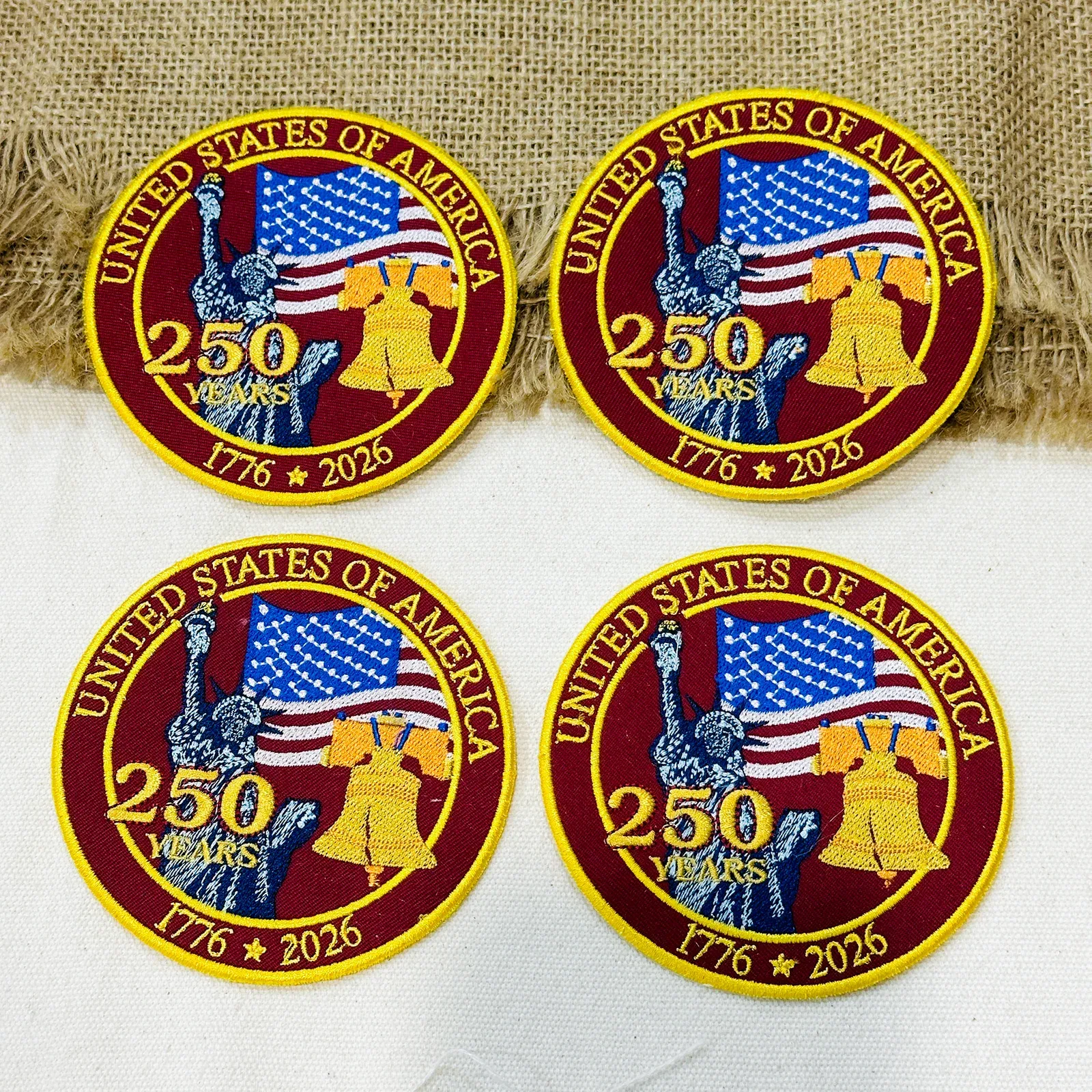 USA 250 Years Anniversary Patch – Fully Embroidered