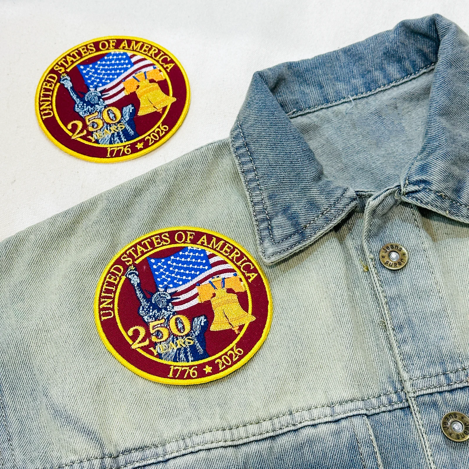 USA 250 Years Anniversary Patch – Fully Embroidered