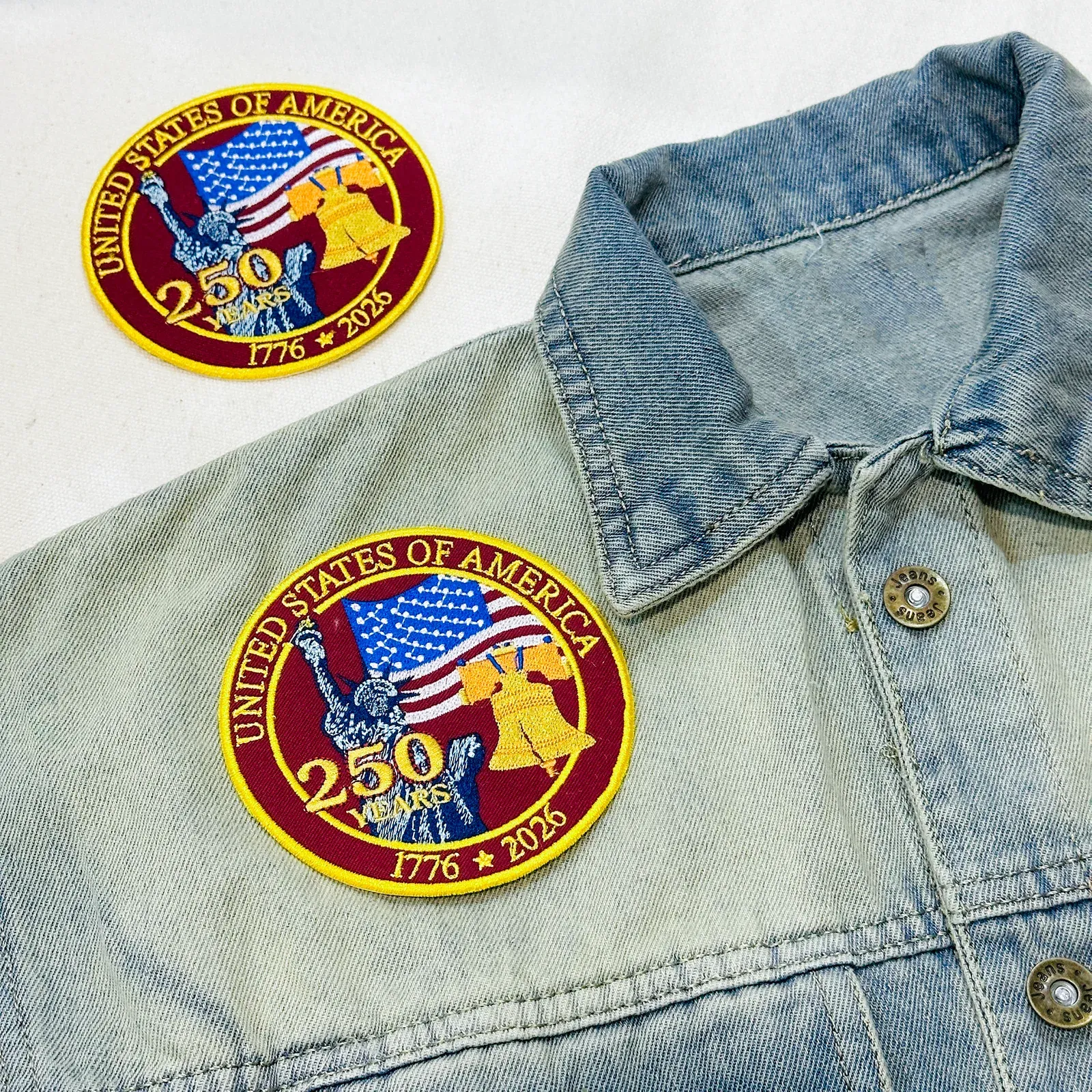 USA 250 Years Anniversary Patch – Fully Embroidered