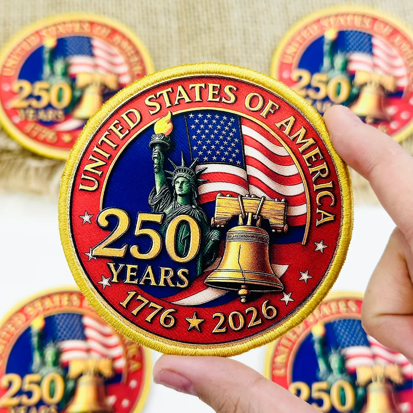 USA American250 Printed Patch