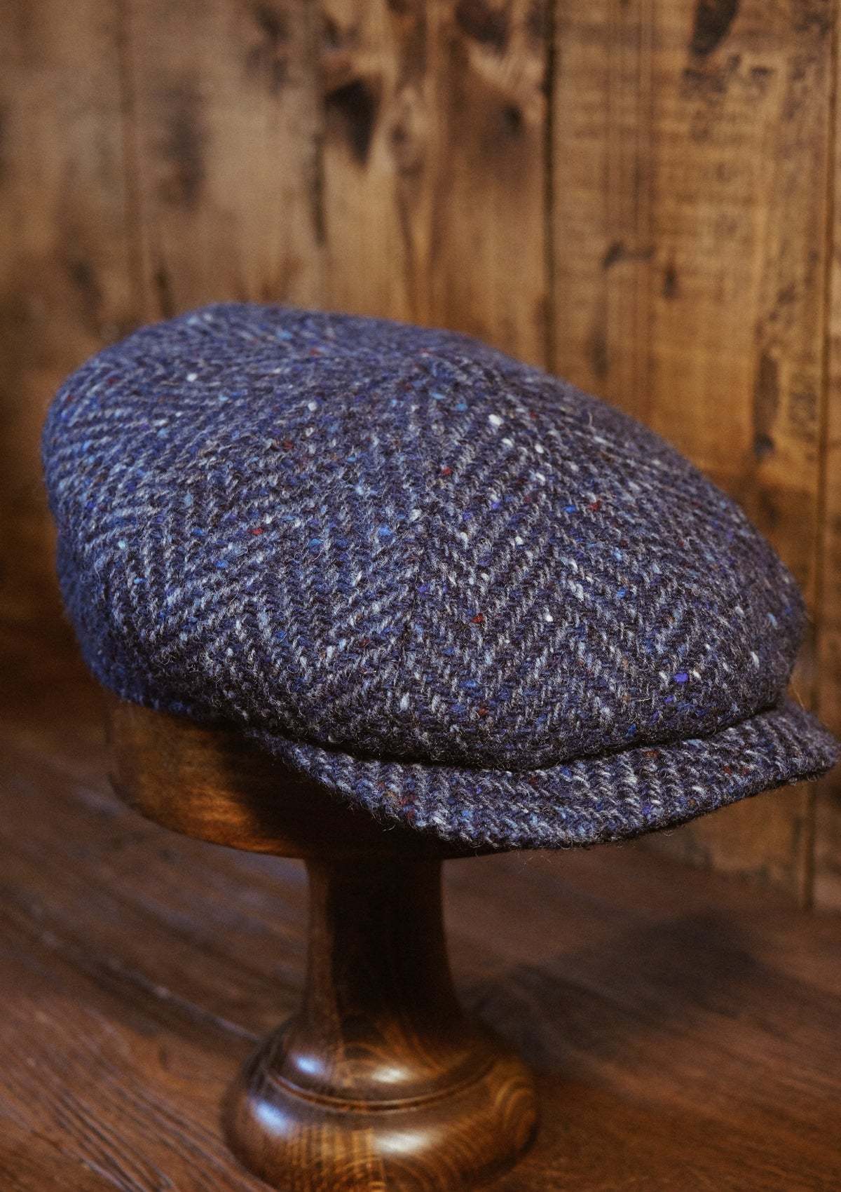 Newman Baker Boy - (Mid-Width) Navy Fleck Herringbone