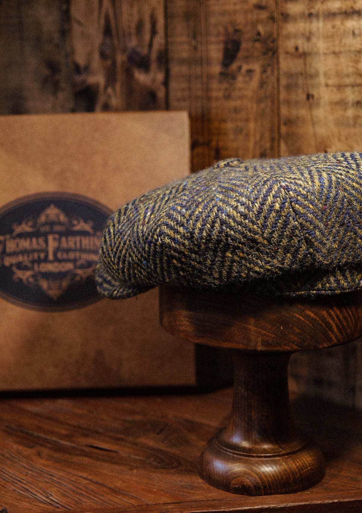Newman Baker Boy - (Mid-Width) Navy & Green Donegal Tweed