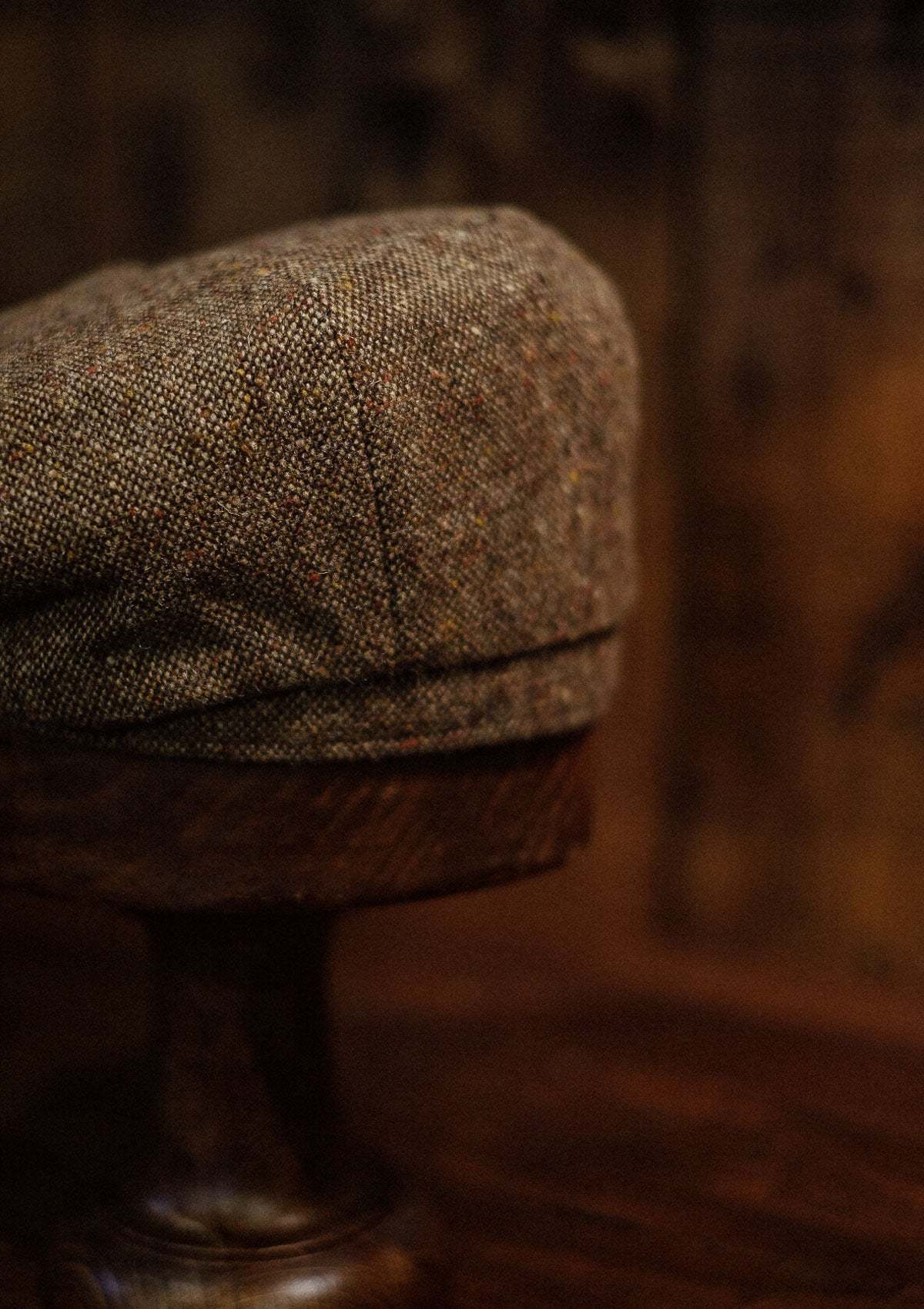 Ridgmount Baker Boy - (Narrow Width) Light Tan Donegal Tweed