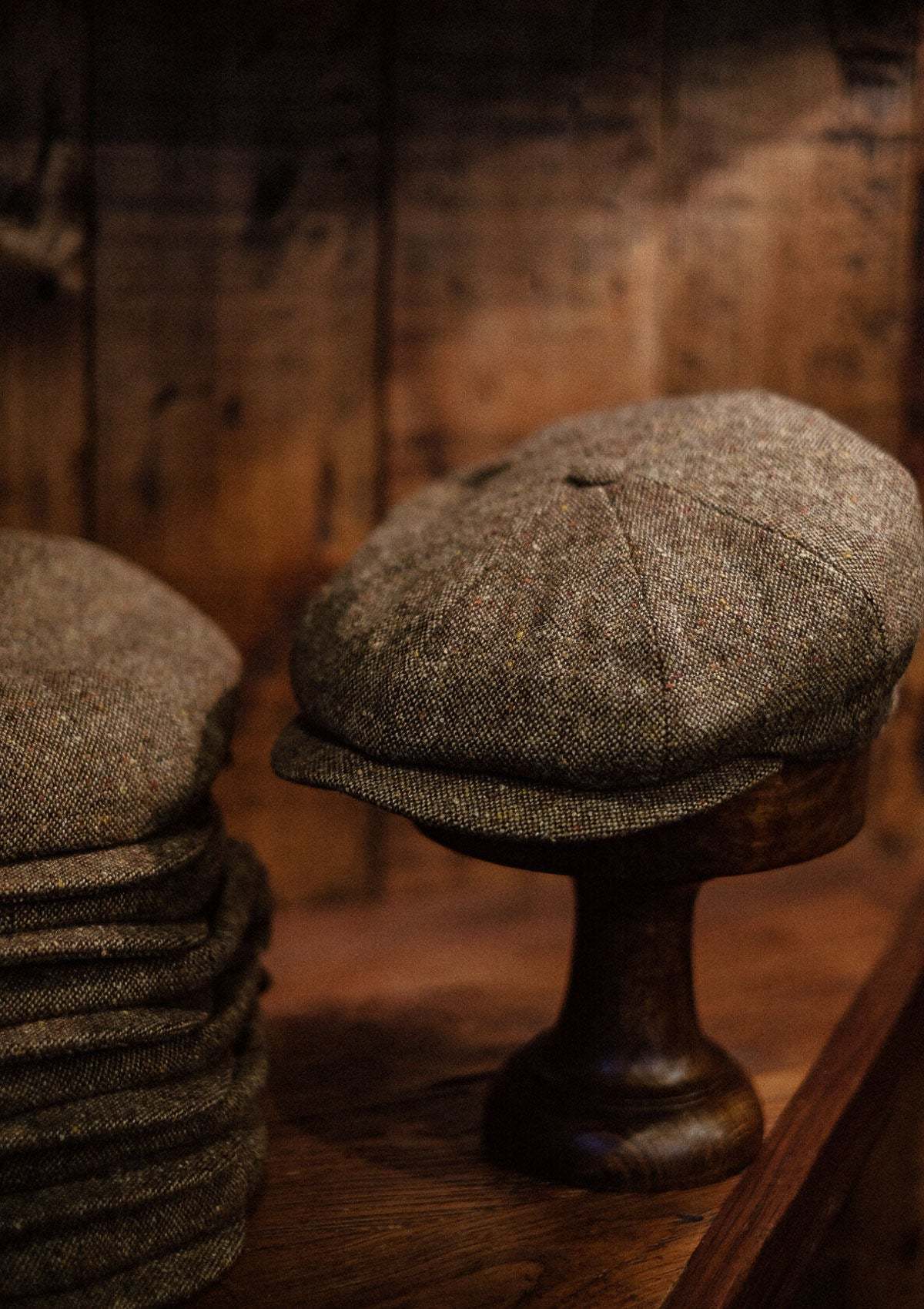 Ridgmount Baker Boy - (Narrow Width) Light Tan Donegal Tweed