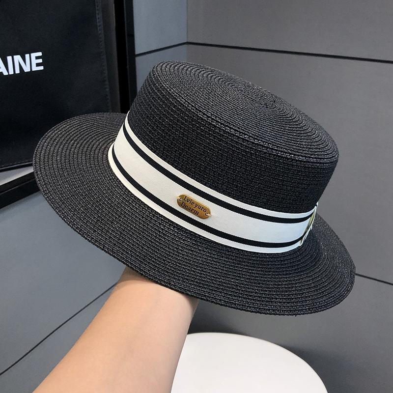 Flat top British retro sun hat