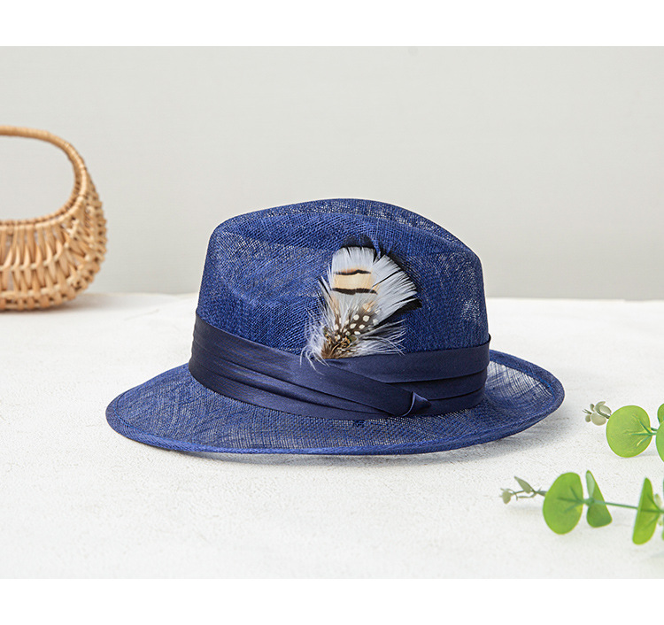 Elegant sunshade all-match linen hat