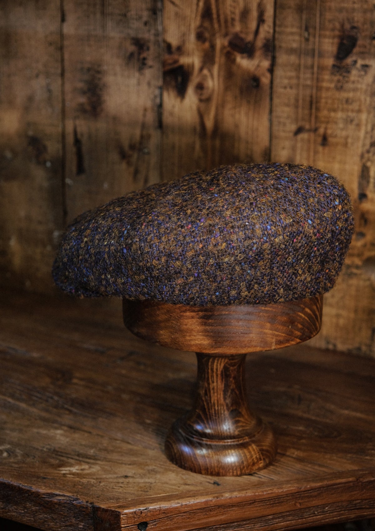 Stanton Baker Boy - (Wide-Width) Walnut & Navy Donegal Tweed