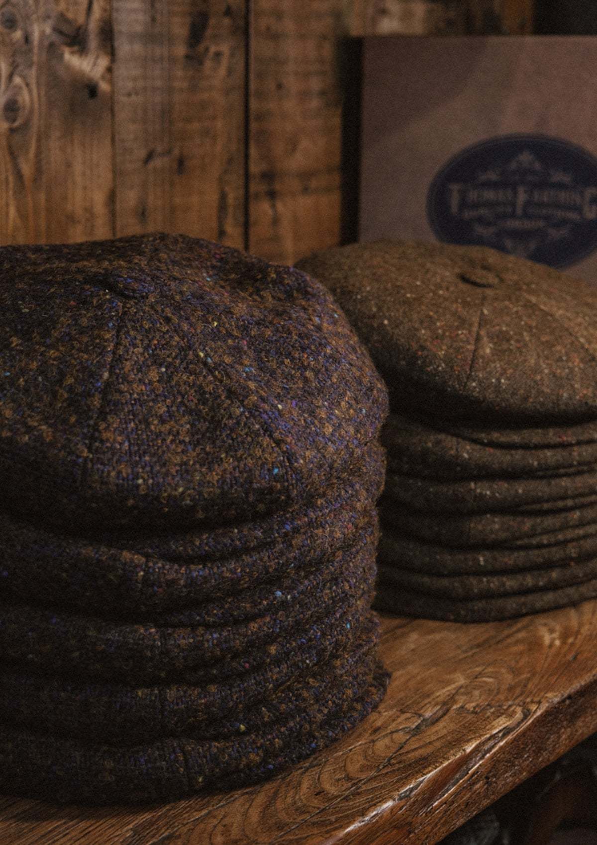 Stanton Baker Boy - (Wide-Width) Walnut & Navy Donegal Tweed