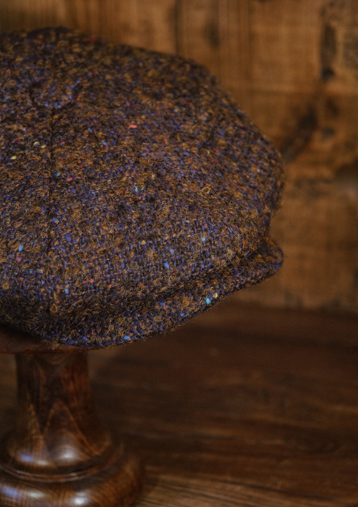 Stanton Baker Boy - (Wide-Width) Walnut & Navy Donegal Tweed