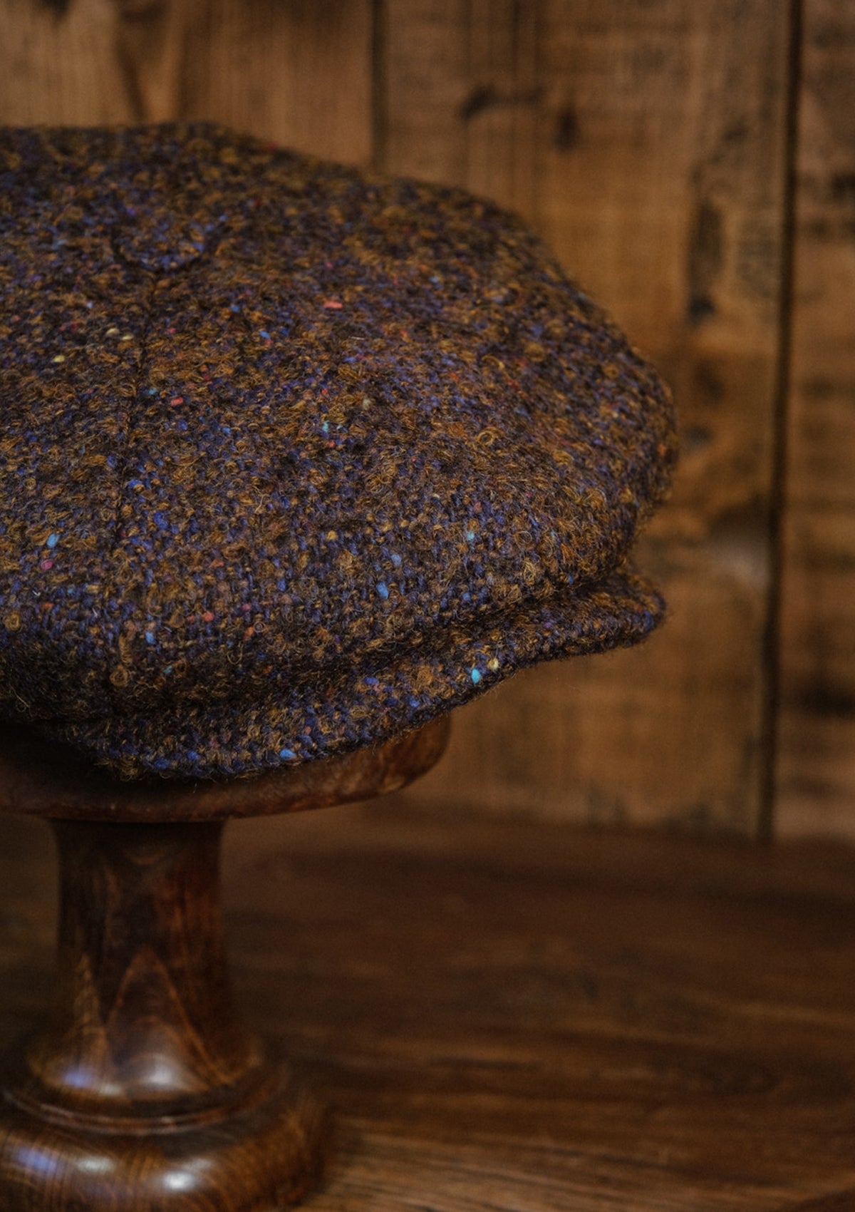Stanton Baker Boy - (Wide-Width) Walnut & Navy Donegal Tweed
