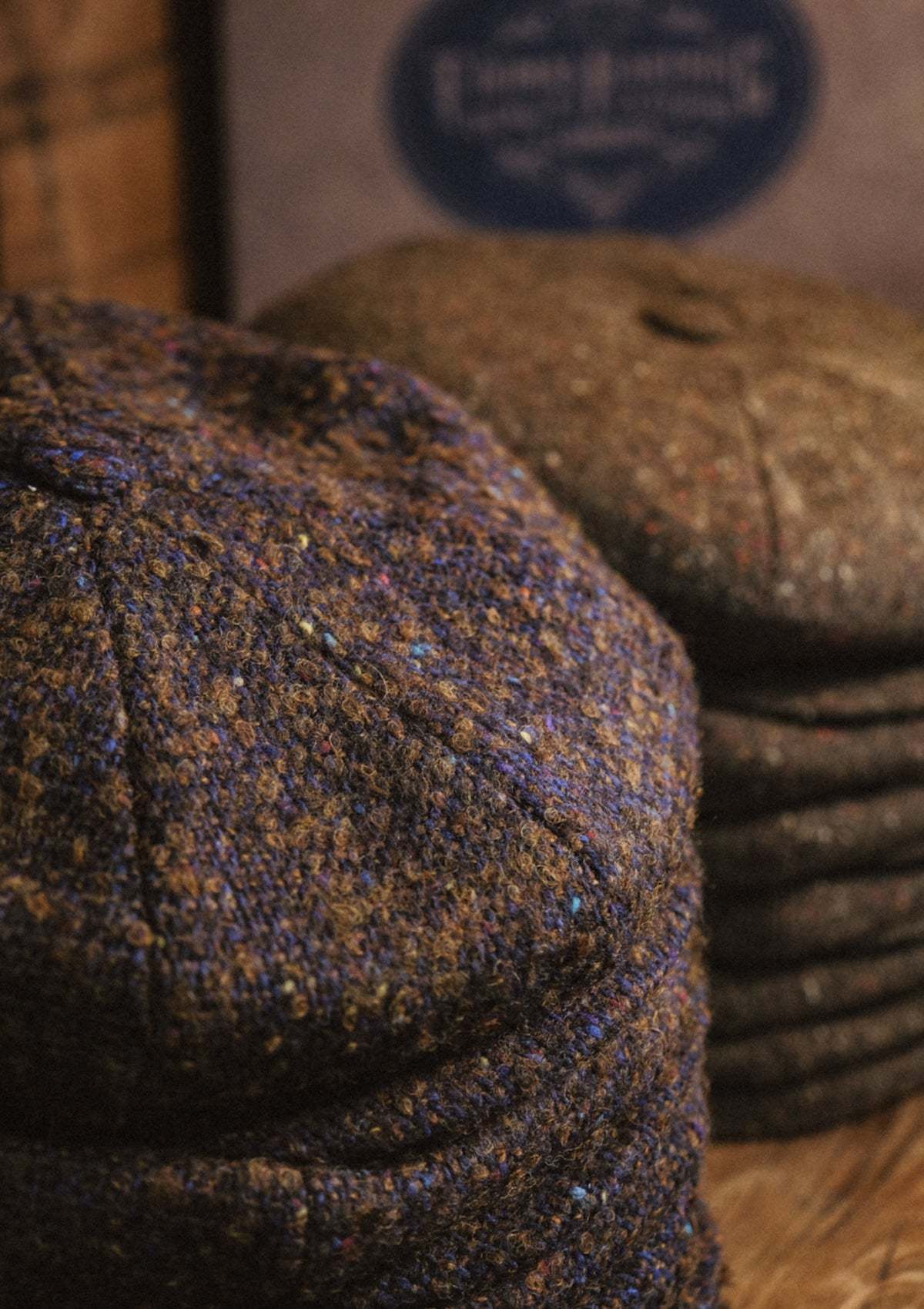 Stanton Baker Boy - (Wide-Width) Walnut & Navy Donegal Tweed