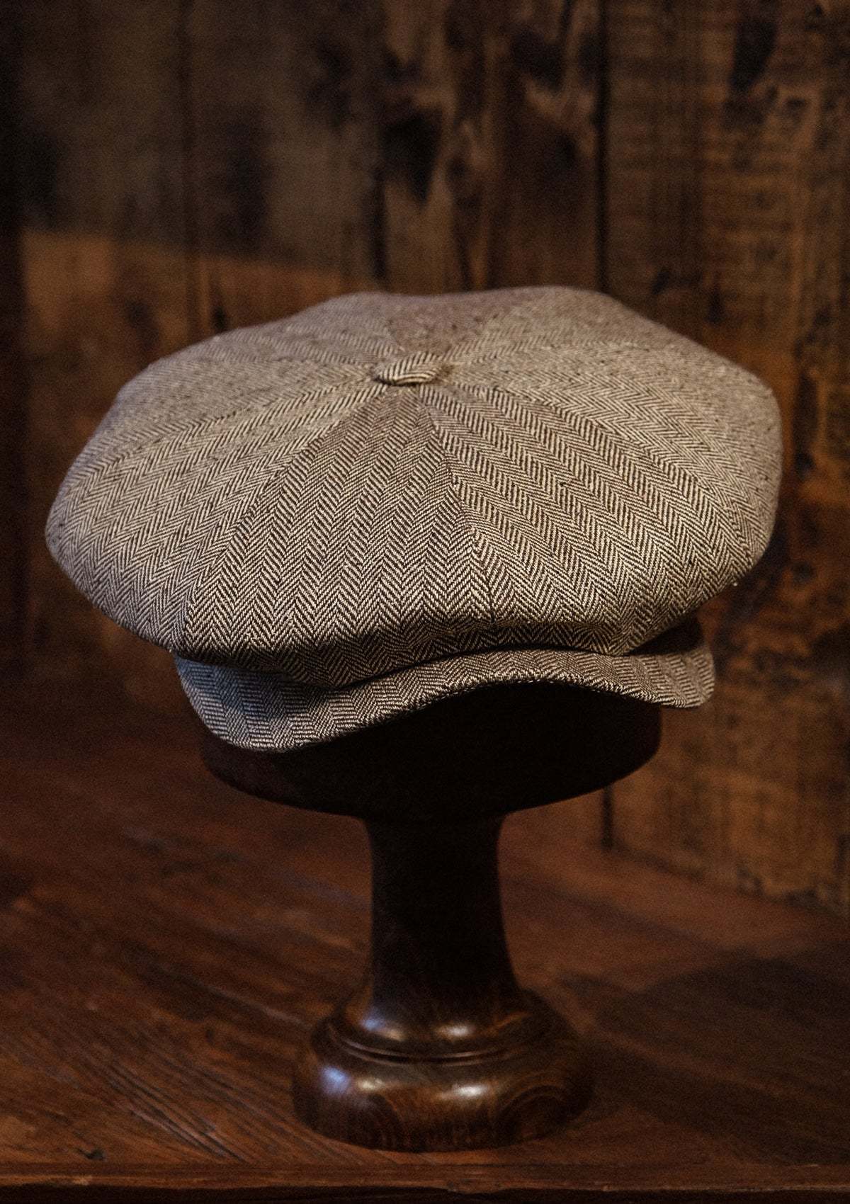 Stanton Baker Boy - (Wide-Width) Light Grey Micro Herringbone Pure Silk