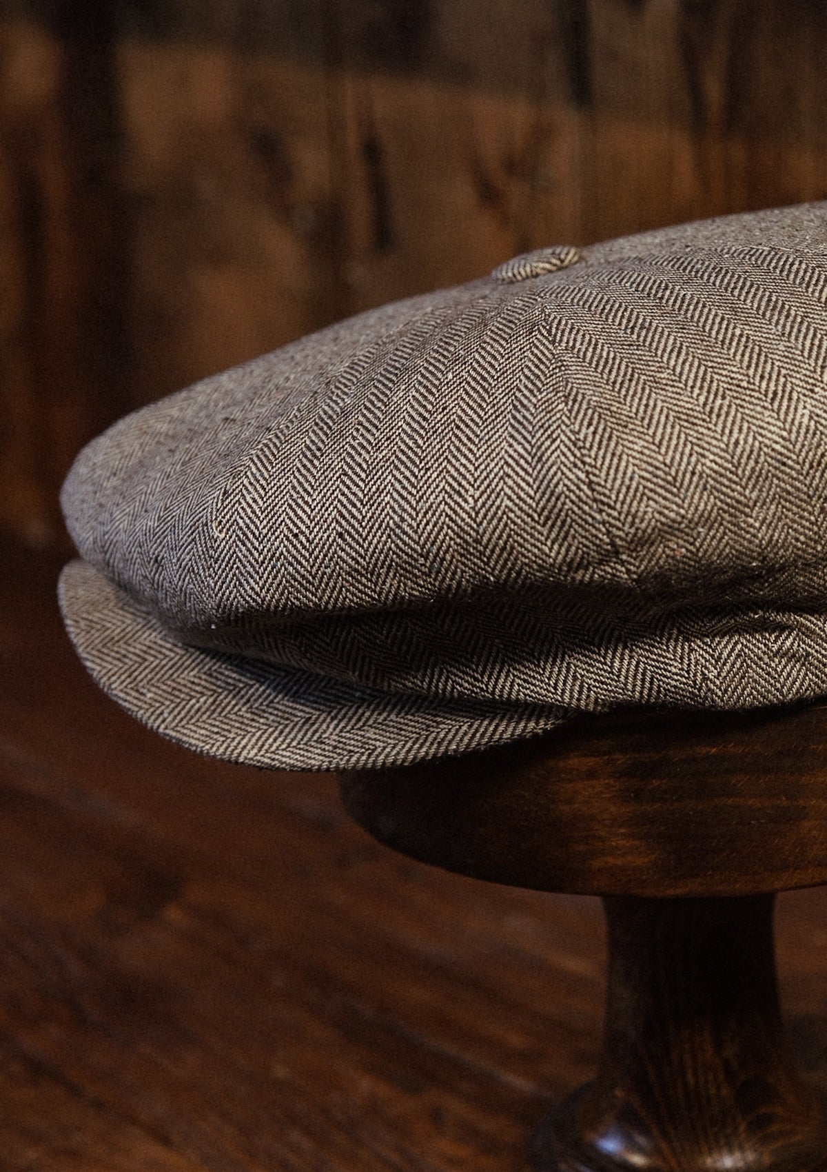 Stanton Baker Boy - (Wide-Width) Light Grey Micro Herringbone Pure Silk