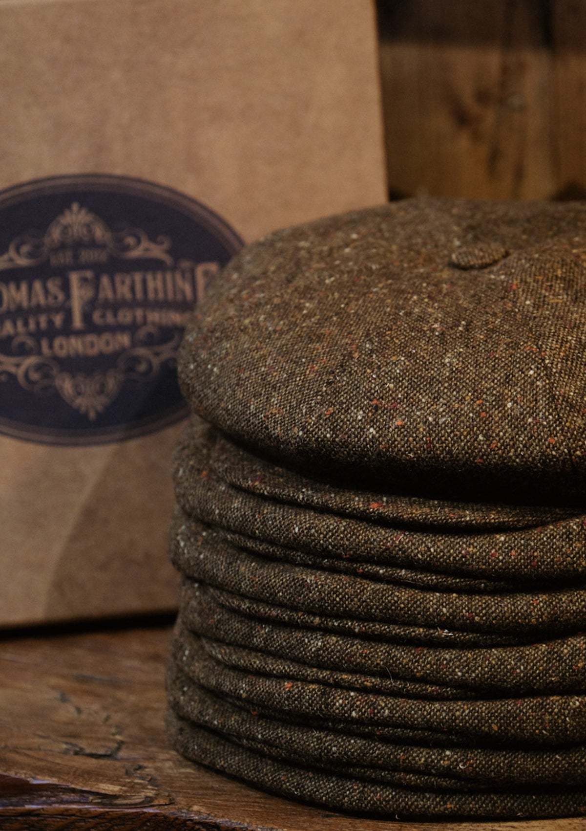 Stanton Baker Boy - (Wide-Width) Russet Donegal Tweed