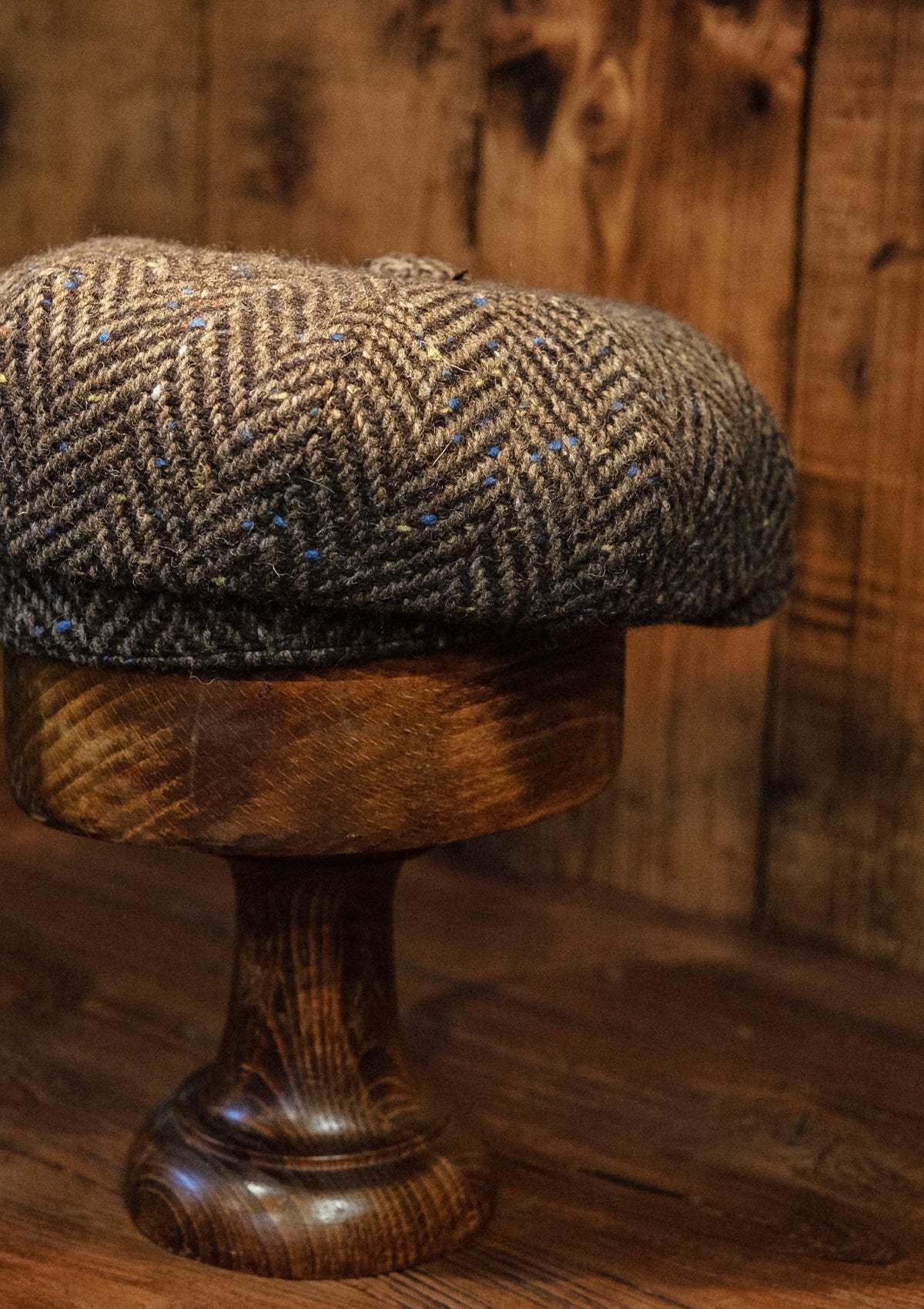 Stanton Baker Boy - (Wide Width) Donegal Tweed Green Herringbone
