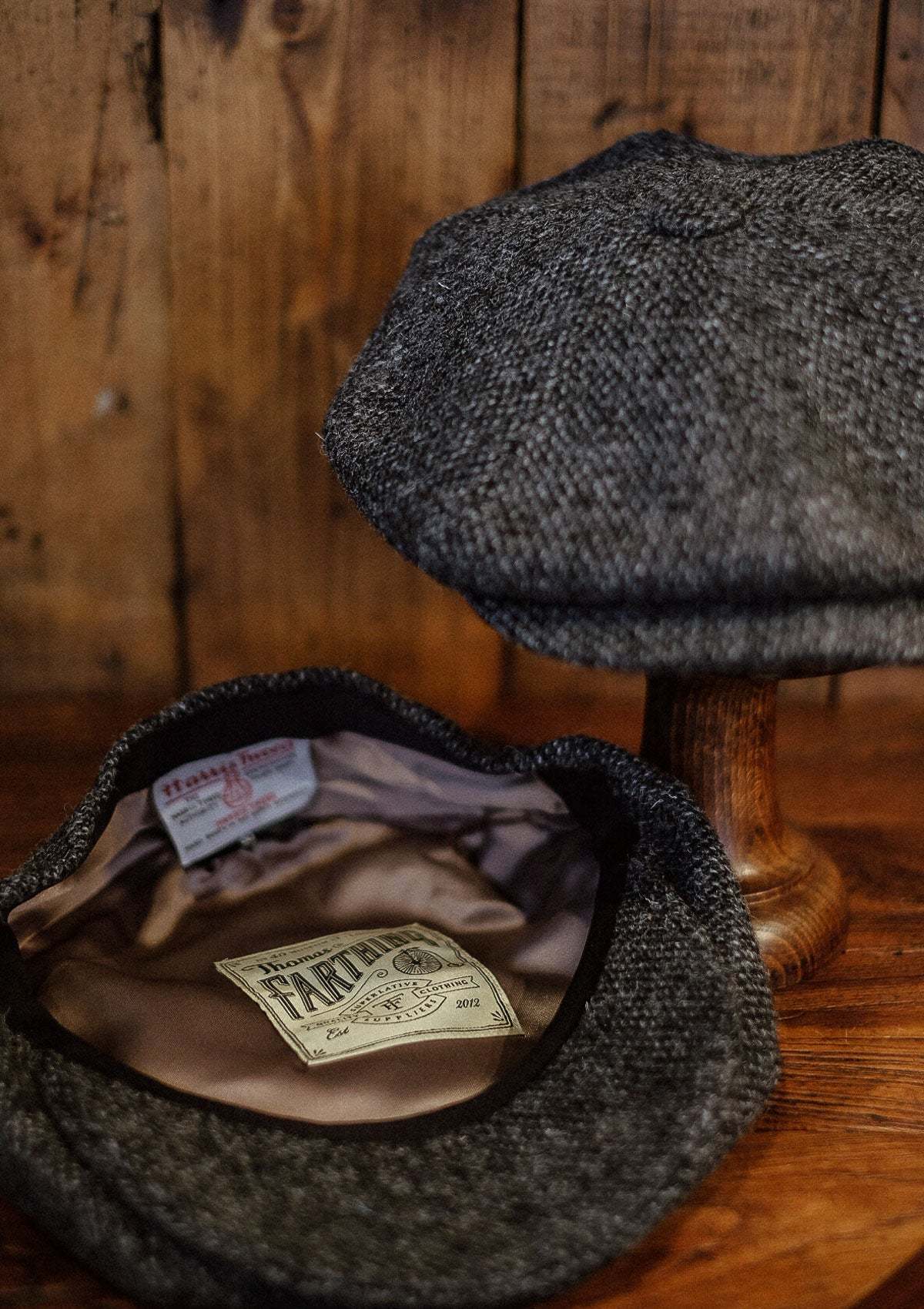 Torrington Baker Boy - (Mid-Width) Grey Harris Tweed