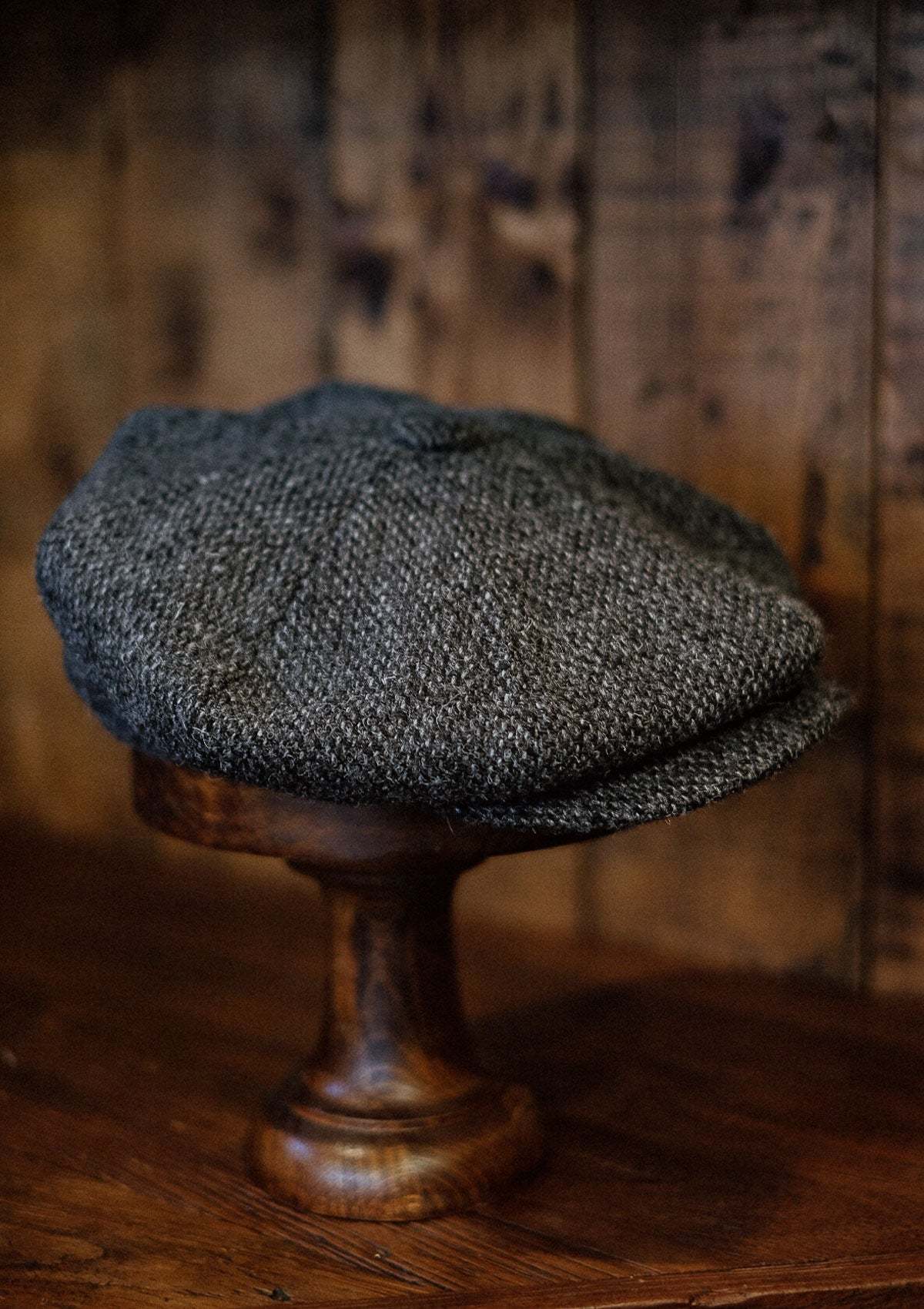 Torrington Baker Boy - (Mid-Width) Grey Harris Tweed
