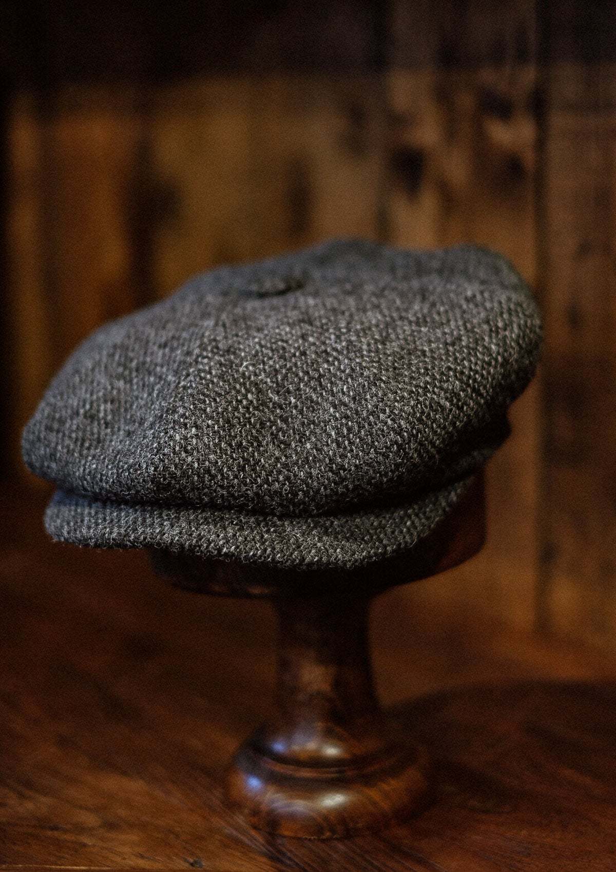 Torrington Baker Boy - (Mid-Width) Grey Harris Tweed