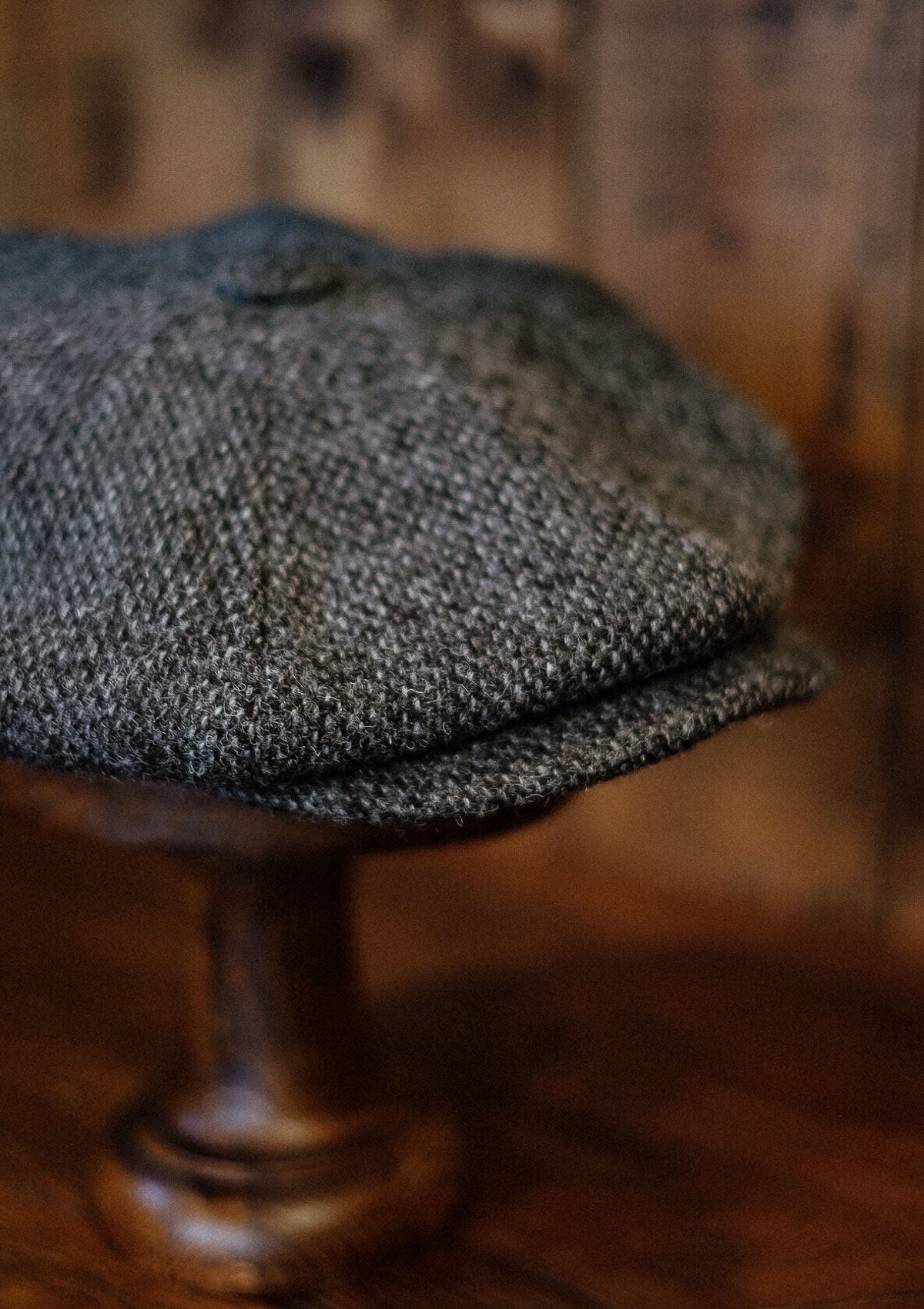 Torrington Baker Boy - (Mid-Width) Grey Harris Tweed