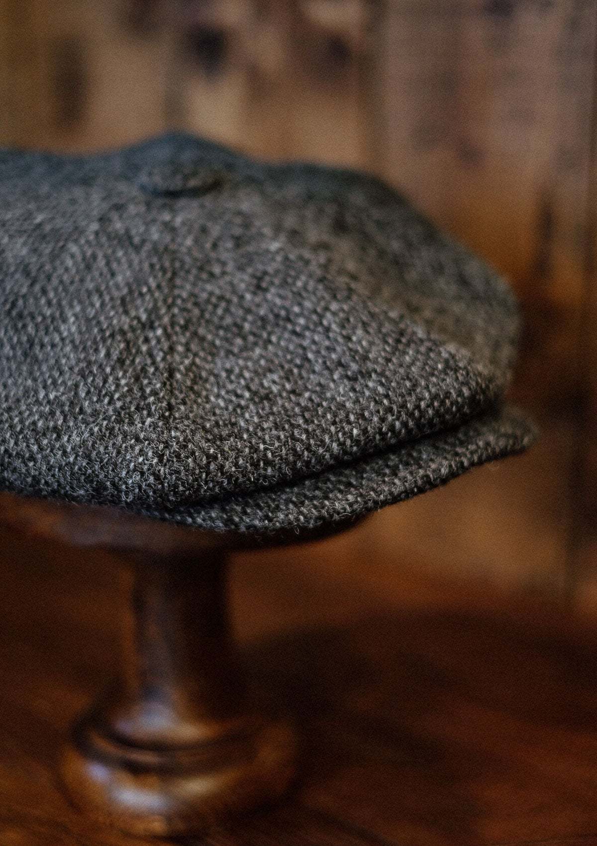 Torrington Baker Boy - (Mid-Width) Grey Harris Tweed