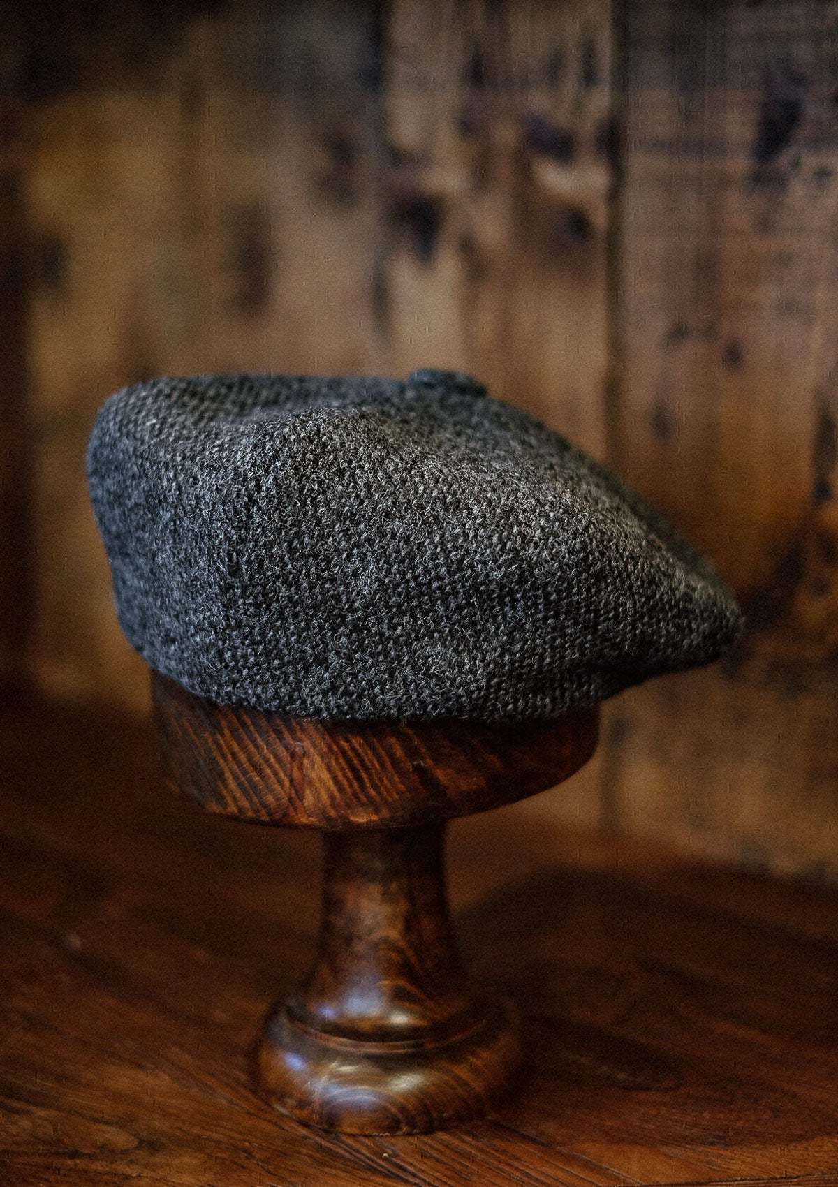 Torrington Baker Boy - (Mid-Width) Grey Harris Tweed