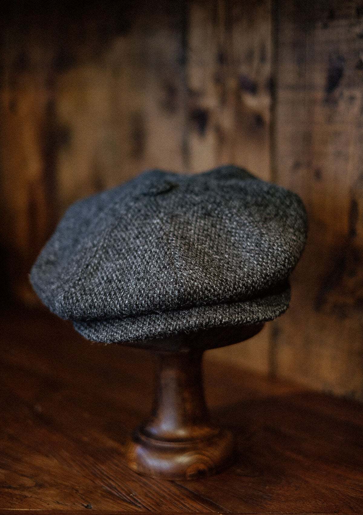 Torrington Baker Boy - (Mid-Width) Grey Harris Tweed