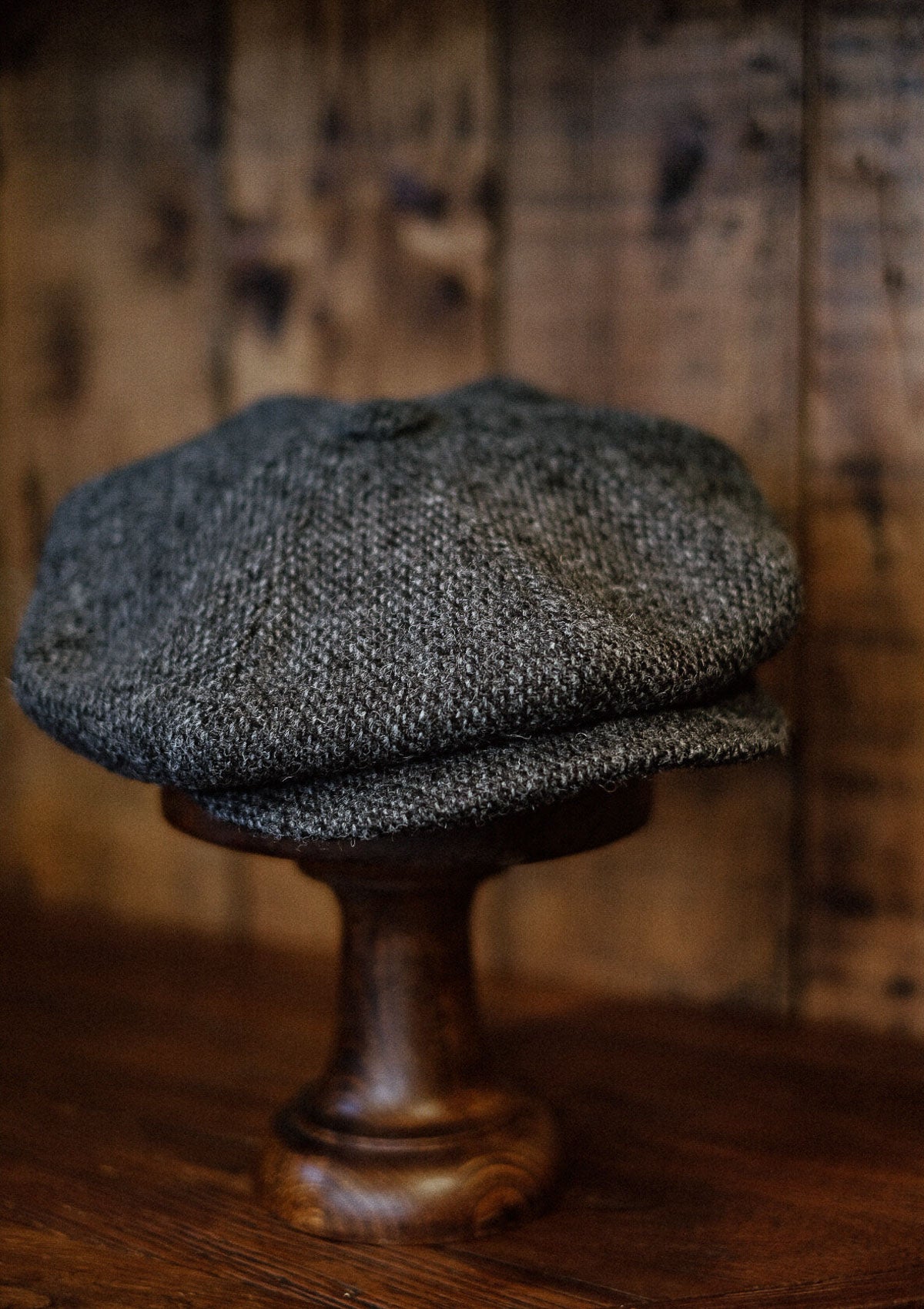 Torrington Baker Boy - (Mid-Width) Grey Harris Tweed