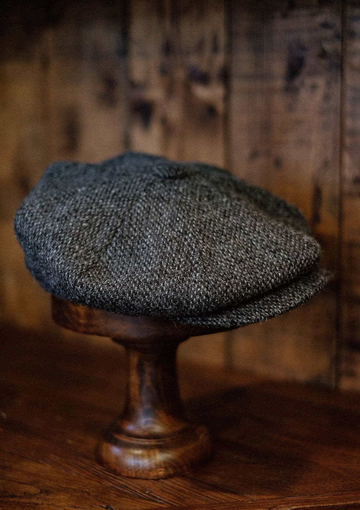 Torrington Baker Boy - (Mid-Width) Grey Harris Tweed