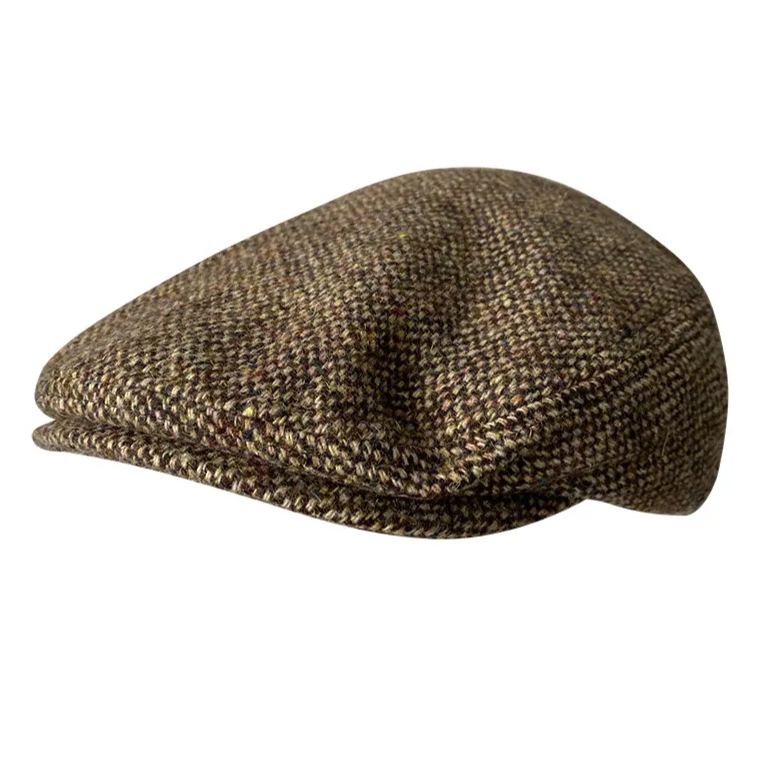 THE PEAKY Marl Flat Hat Particles-Harris Tweed