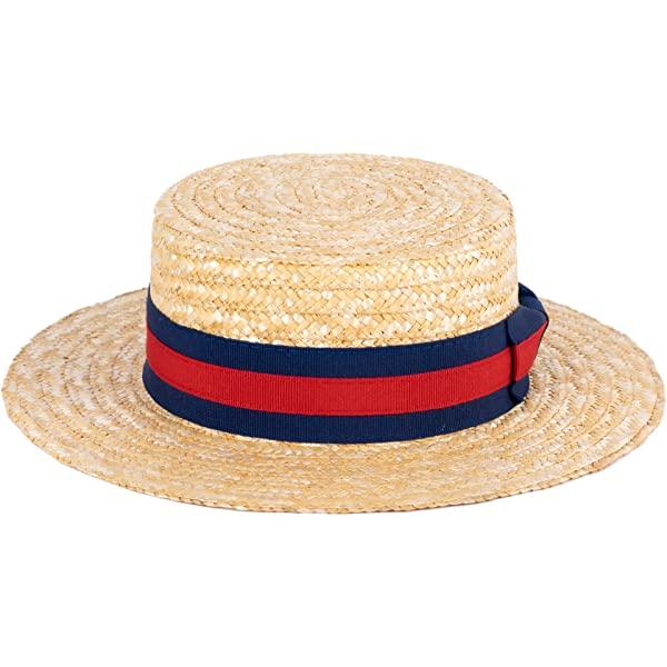 6 ColorsStraw Boater Hat Handmade in Italy