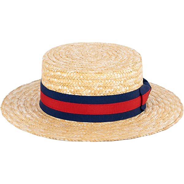 6 ColorsStraw Boater Hat Handmade in Italy