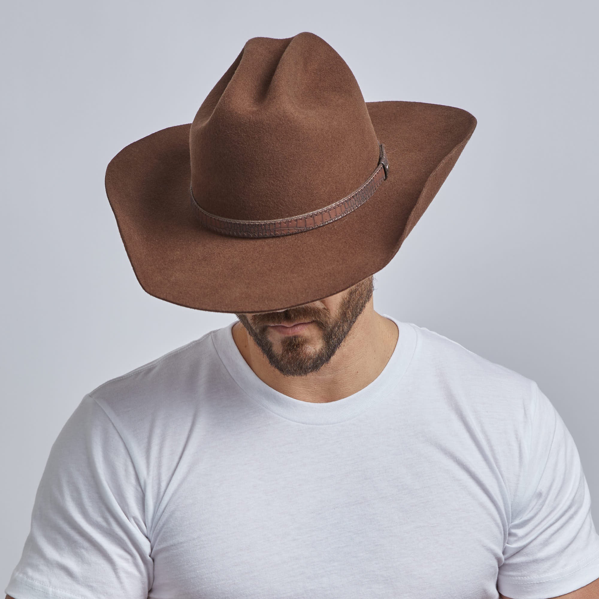 Cattleman - Mens Felt Cowboy Hat - Western Hat Band