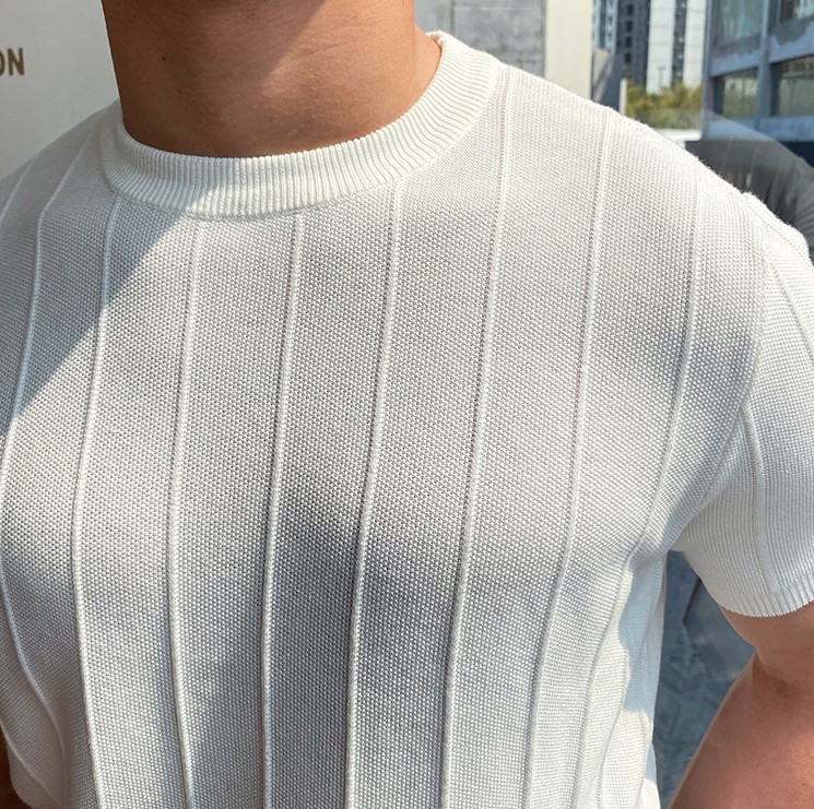 [Lowest Price]Mens round neck knitted T-shirt