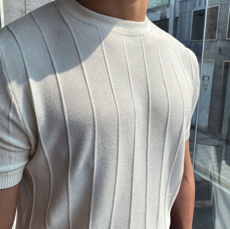 [Lowest Price]Mens round neck knitted T-shirt