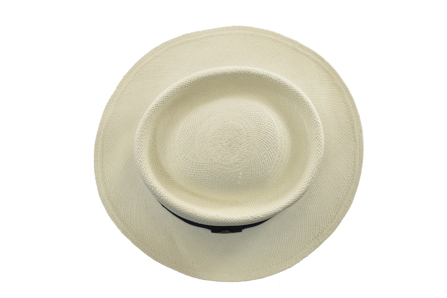 Advanced Original Panama Hat-White Oval Crown-Handwoven in Ecuador 
