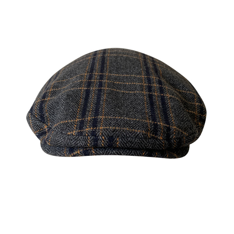 THE PEAKY Marl Flat Hat Patch-Harris Tweed