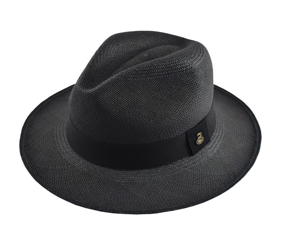 Advanced Original Panama Hat-Black Toquilla Straw-Handwoven in Ecuador 