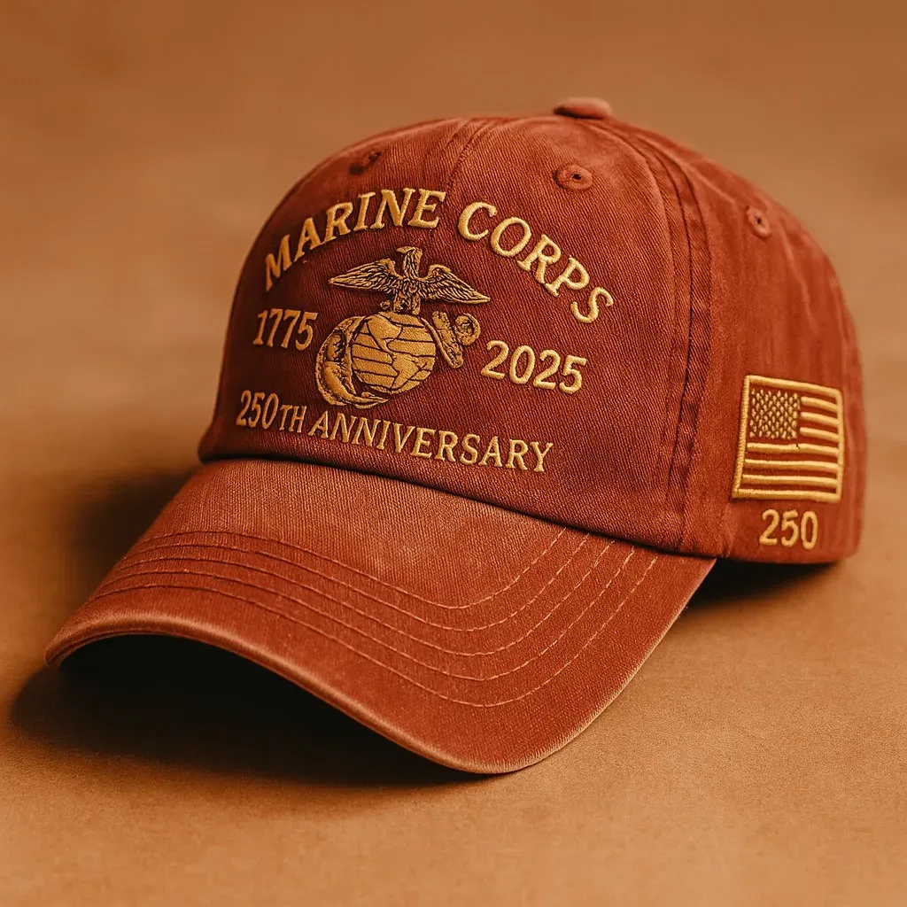 ❤️Veteran‘s Day Best Gift🌹Honoring 250th USMC Retro Washed Cap – Honor That Never Fades 🇺🇸🎁Free Symbolizes Honor Gift