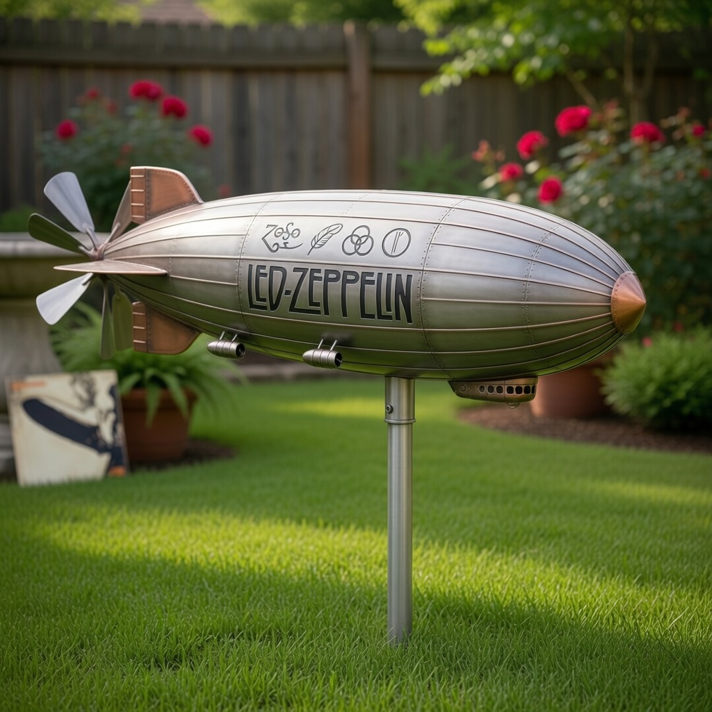 Led Zeppelin Blimp Garden Wind Spinner
