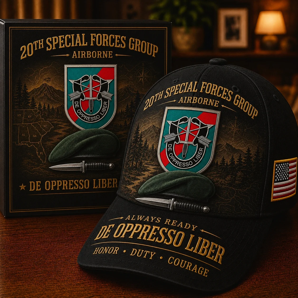 🗡️U.S. Army Special Forces “De Oppresso Liber” Tribute Cap