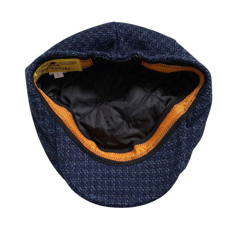 THE PEAKY Marl Flat Hat Barbour-Harris Tweed