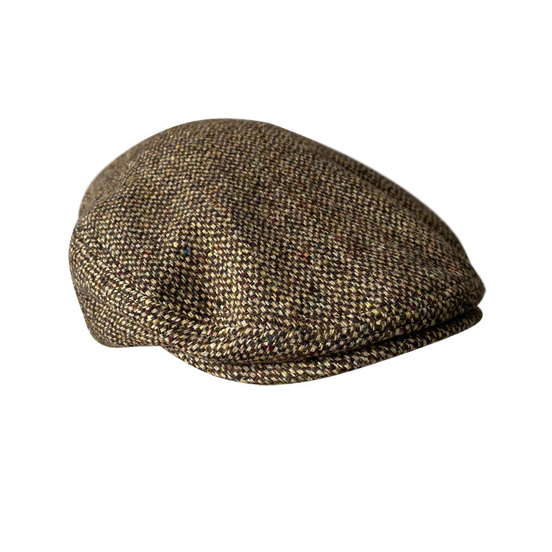 THE PEAKY Marl Flat Hat Particles-Harris Tweed